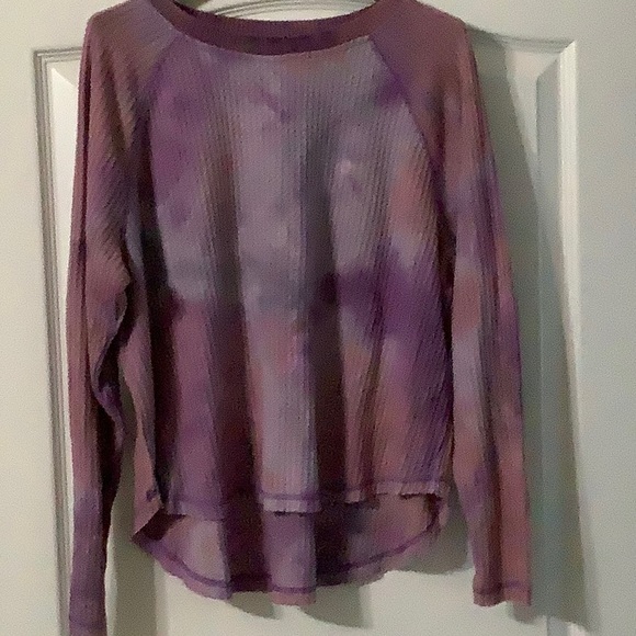 wild fable Sweaters - Wild Fable Waffle Textured Tie-Dye Crew Neck Sweatshirt
